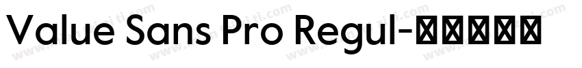 Value Sans Pro Regul字体转换